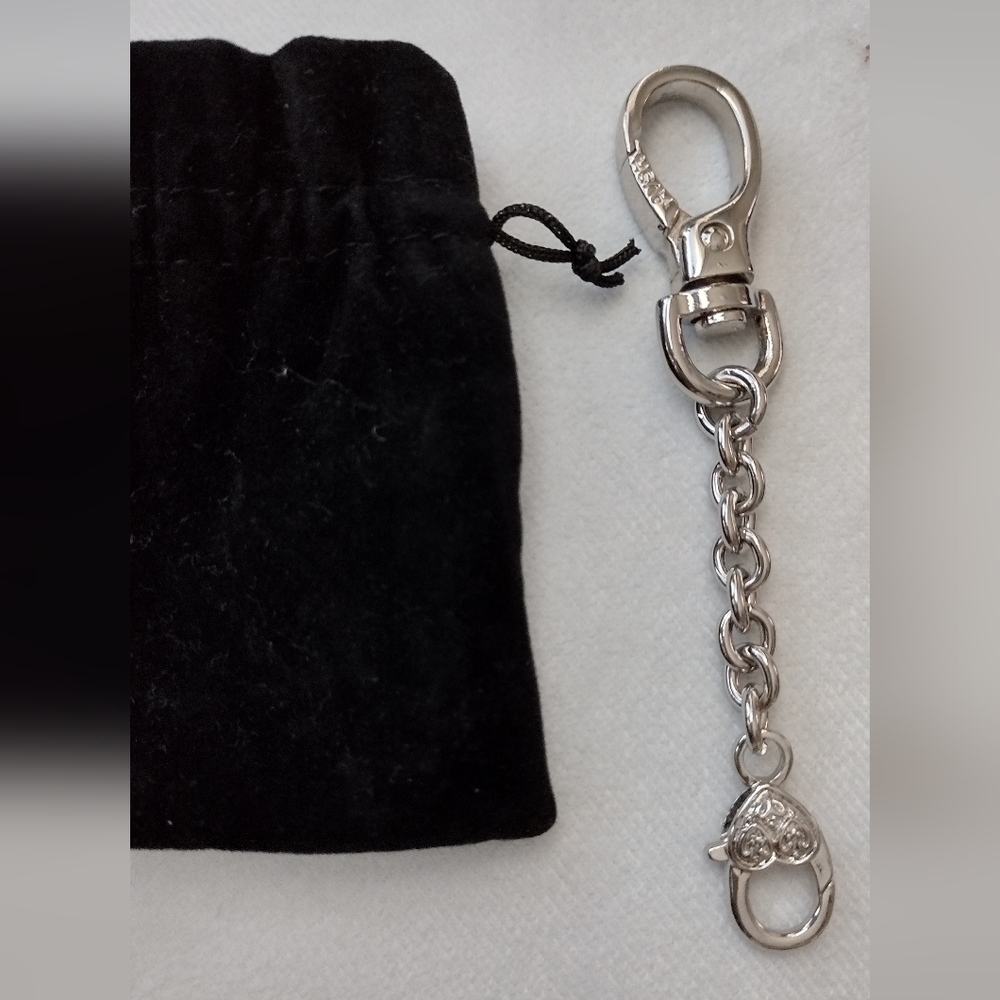 Purse Key Charm Key Chain Heart Silver